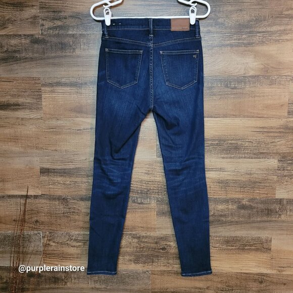 Madewell Jeans Size 27 Skinny 9" High Rise Tummy Control Larkspur Wash F8990 - Picture 2 of 12